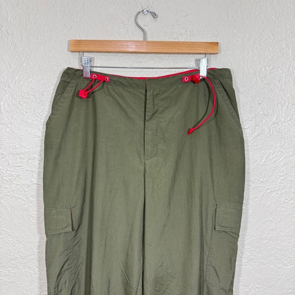 Vtg Y2K No Boundaries Cargo Pants‎ Juniors Large Nylon Baggy Utility Army Grunge - Picture 2 of 14